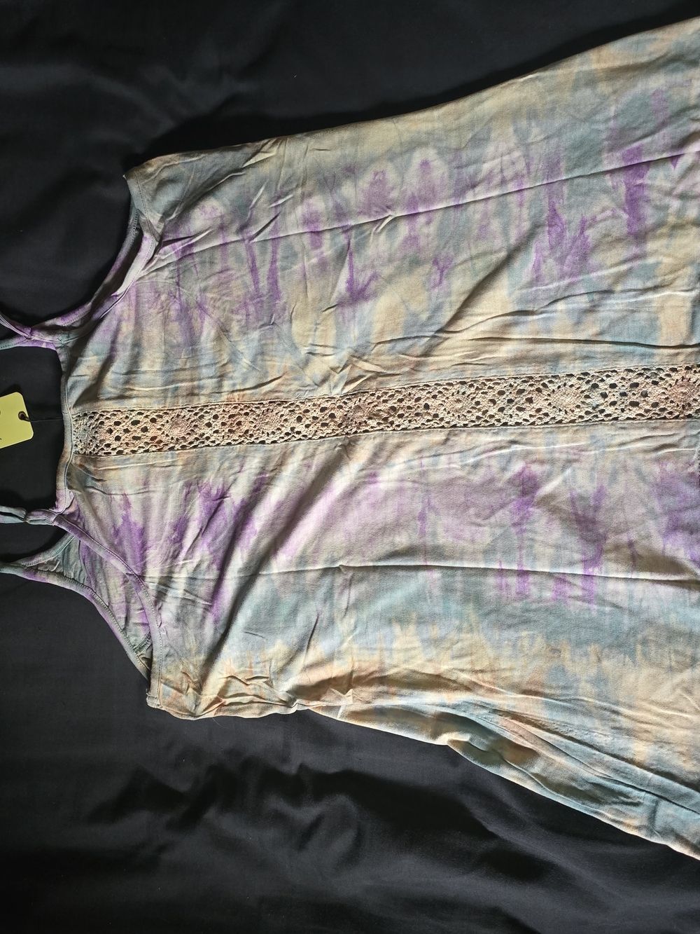 Jaded Gypsy Tie-Dye Crochet Tank Top - Purple Multi - Picture 2 of 3